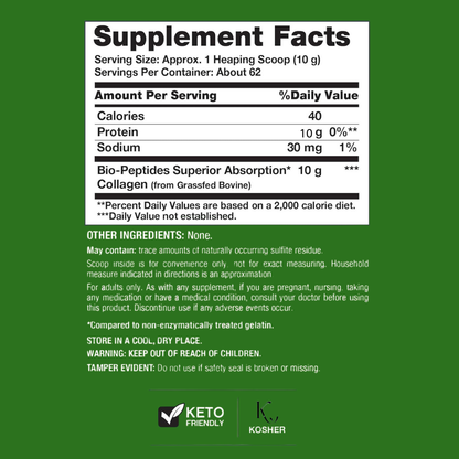 Grassfed Collagen Bio-Peptides, 20 oz (567 g) Powder